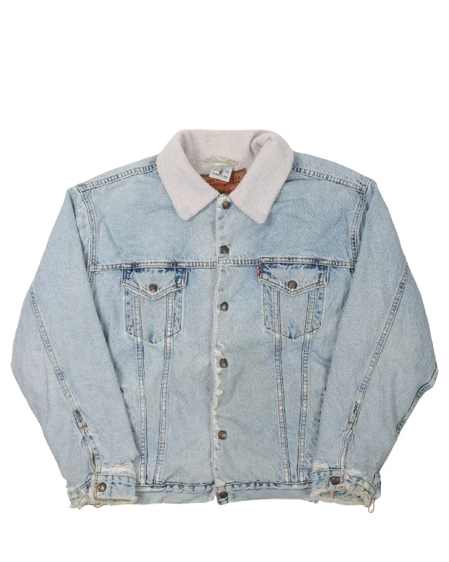 Levi's Shearling Jacket Notch Collar Jacket Peter Pan Collar Jacket Cowl Neck Jacket