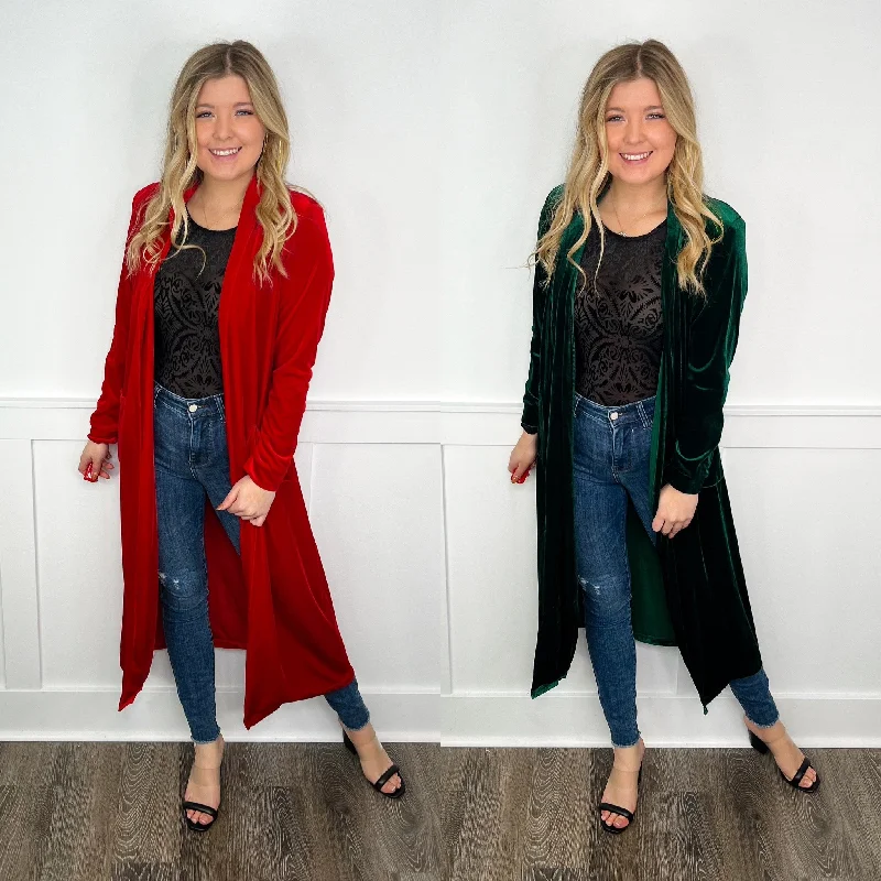 Just a Dream Velvet Long Sleeve Avery Mae Cardigan - 2 colors! Chenille Fabric Brocade Fabric Lace Fabric