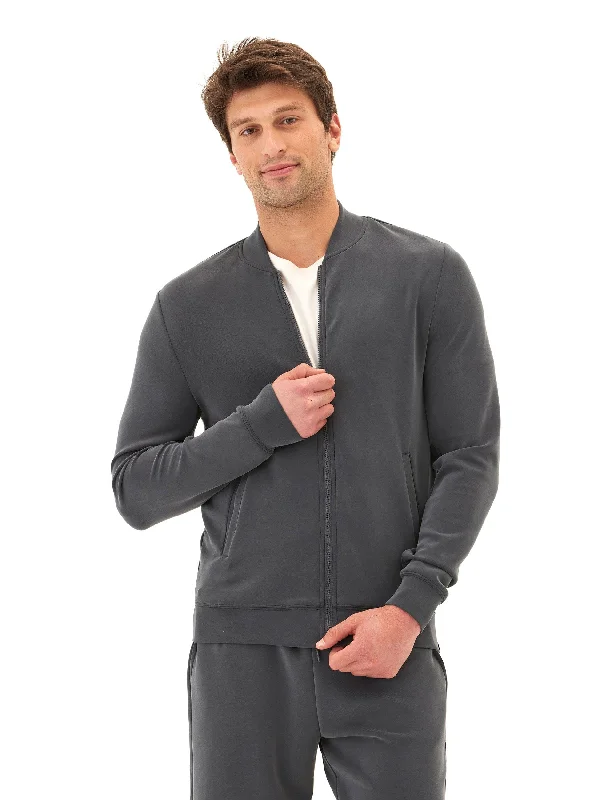 Bartow Sueded Modal Zip Jacket Trench Coat Raincoat Waterproof Jacket
