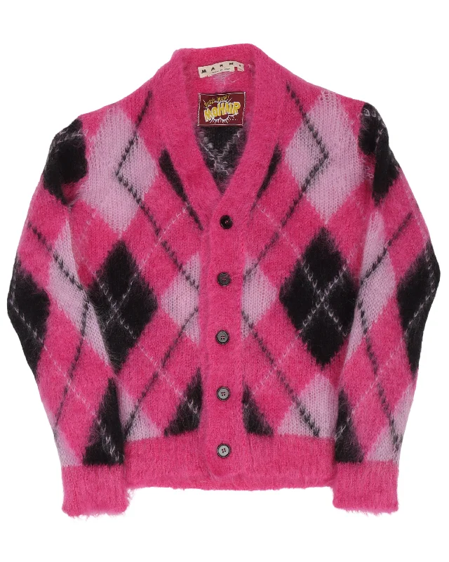 Diamond Plaid Fuzzy Mohair Cardigan Denim Fabric Leather Fabric Suede Fabric
