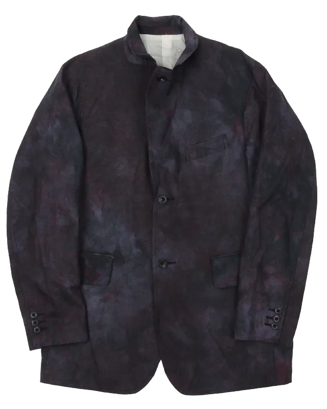 Dyed Blazer Jacket Cotton Fabric Linen Fabric Terry Fabric
