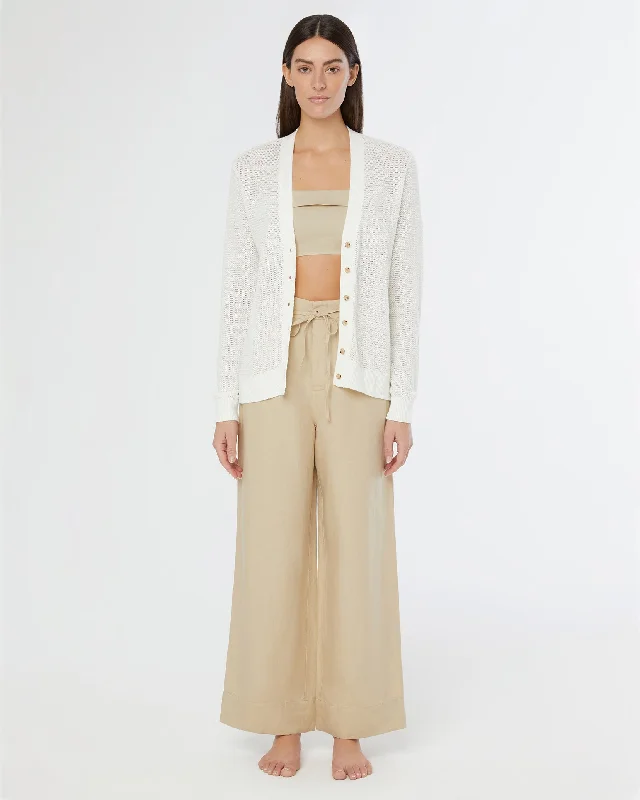 Linen Knit Cardigan Sequined Glittery Shiny