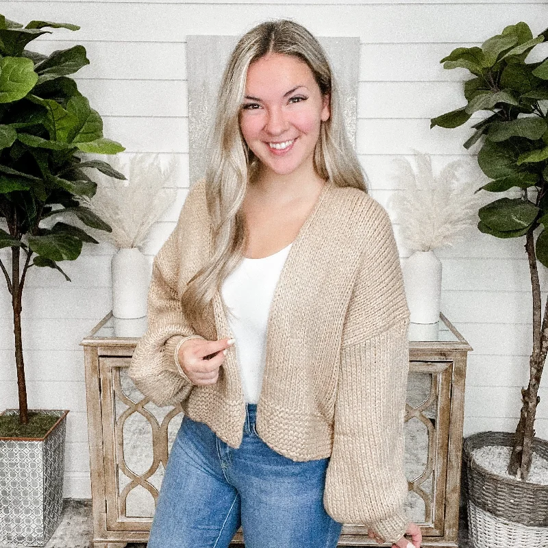 All Around Cozy Knit Tan Cardigan Mesh Cardigan Canvas Denim