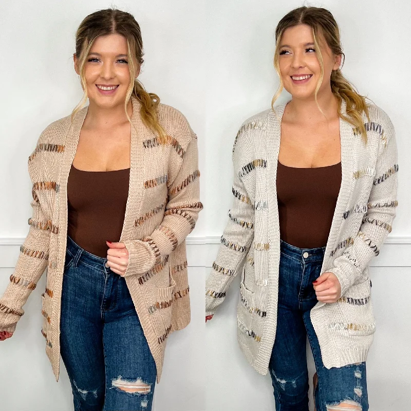 Don't Let Them Know Knit Long Sleeve Avery Mae Cardigan - 2 colors! Cotton Fabric Linen Fabric Terry Fabric