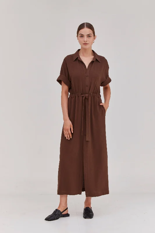 Eva Day Dress Brown