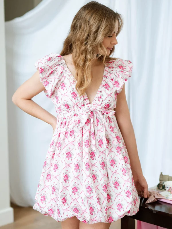 Eloise Floral & Bow Dress