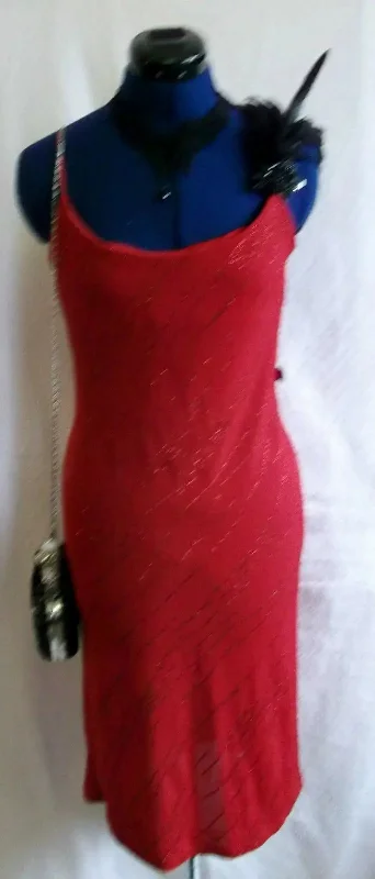 sexy Red/gold glitter stripe stretchy party dress,lace-up backless.size12/1size Tunics Wedding white