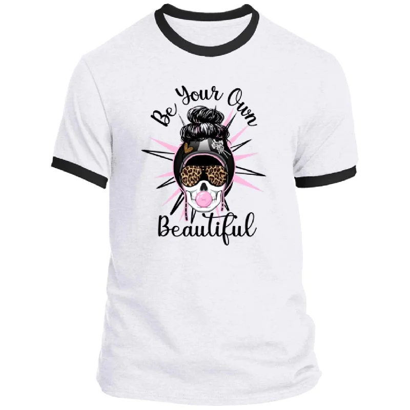 Be Your Own Beautiful Ringer Tee Front Pockets Side Pockets Patch Pockets