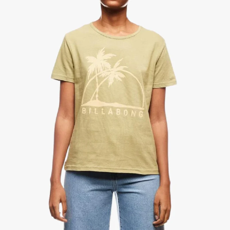 Billabong Womens Palm Horizon Short Sleeve Tee Avo Real Fur Shearling Chenille