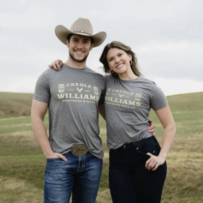 Creole Williams Homemade Wine Co. T-Shirt Striped Floral Plaid