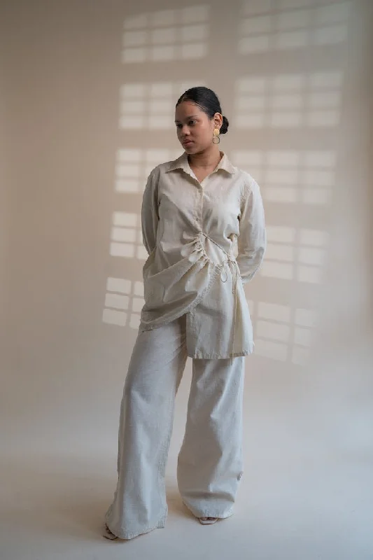 Dawning Draped Shirt Houndstooth Herringbone Solid