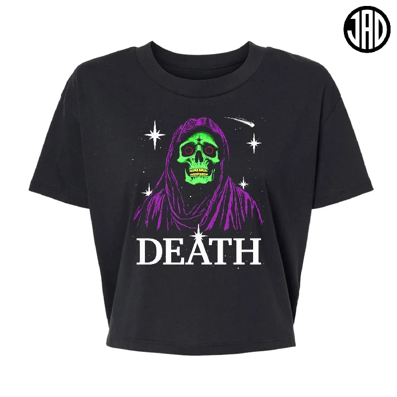 Death Cult - Alternative Women's Crop Tee Jersey Fabric Tulle Fabric Batik Fabric