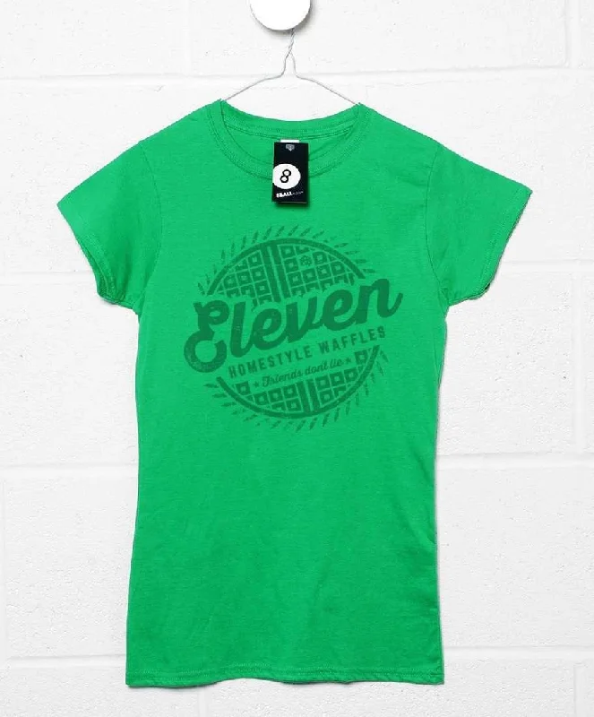 Eleven Waffles Womens Style T-Shirt Front Pockets Side Pockets Patch Pockets