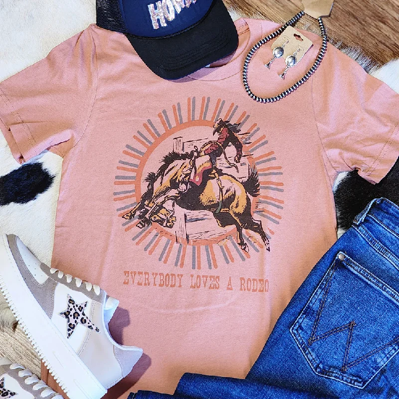 Everybody Loves  Rodeo Tee Thin T-Shirt Open Front Quick Dry