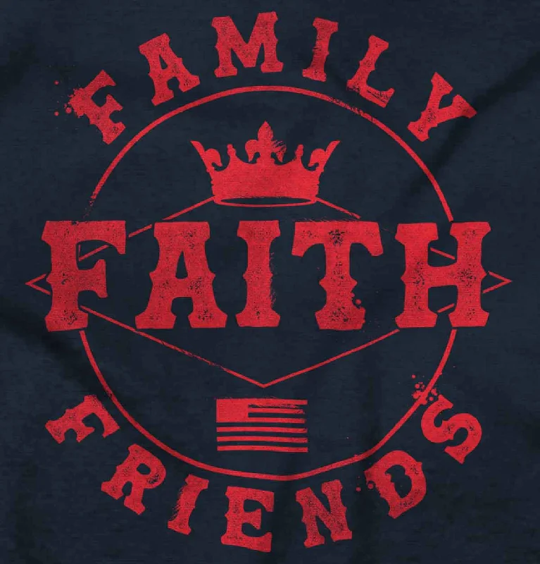 Faith Family Friends Junior Fit V-Neck T Shirt Fitted T-Shirt Seamless Stretchy