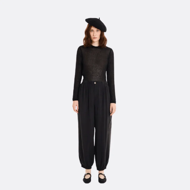 Bel Mesh T-shirt V-Neck T-Shirt Long Sleeve Cotton