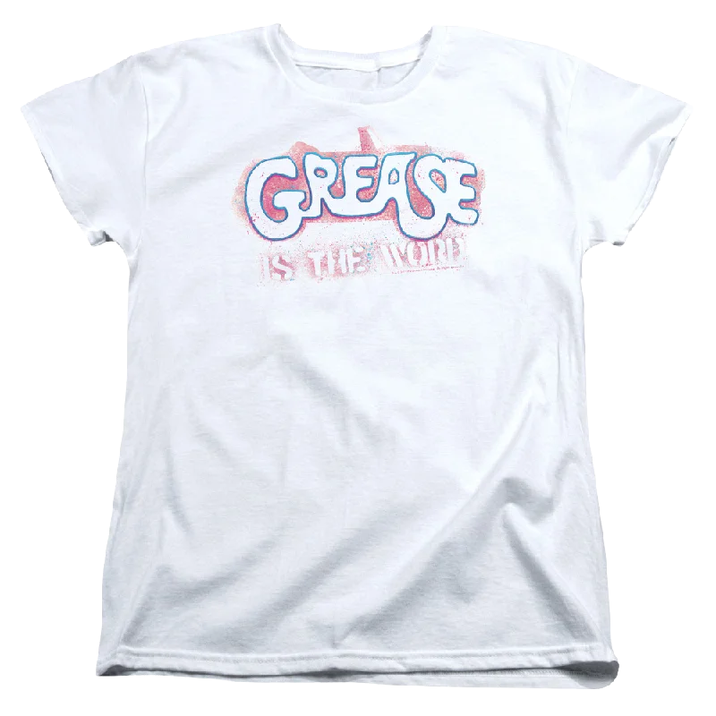 Grease Grease Is The Word - Women's T-Shirt Zippered Buttoned Snapped