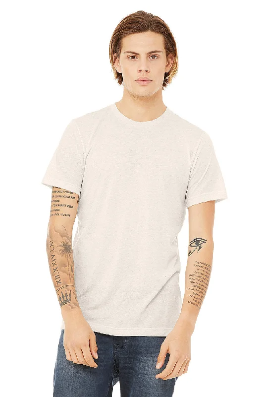 Unisex Triblend Tee - Oatmeal Triblend Collared Crew Neck Turtle Neck