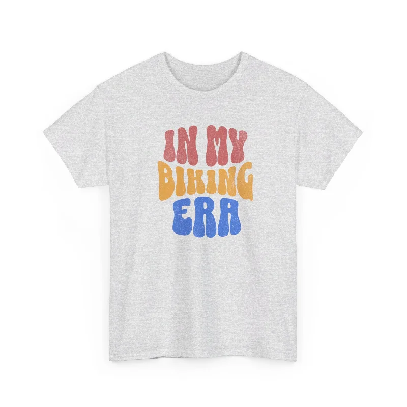 In My Biking Era - Unisex Heavy Cotton Tee Ribbed Striped Patterned