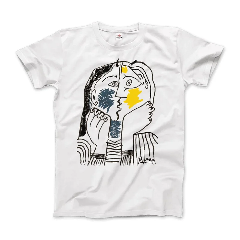 Pablo Picasso the Kiss 1979 Artwork T-Shirt Elegant Classic Vintage
