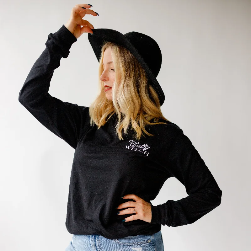 Salty Witch Long Sleeved Tee Satin Blend Silk Blend Wool Blend