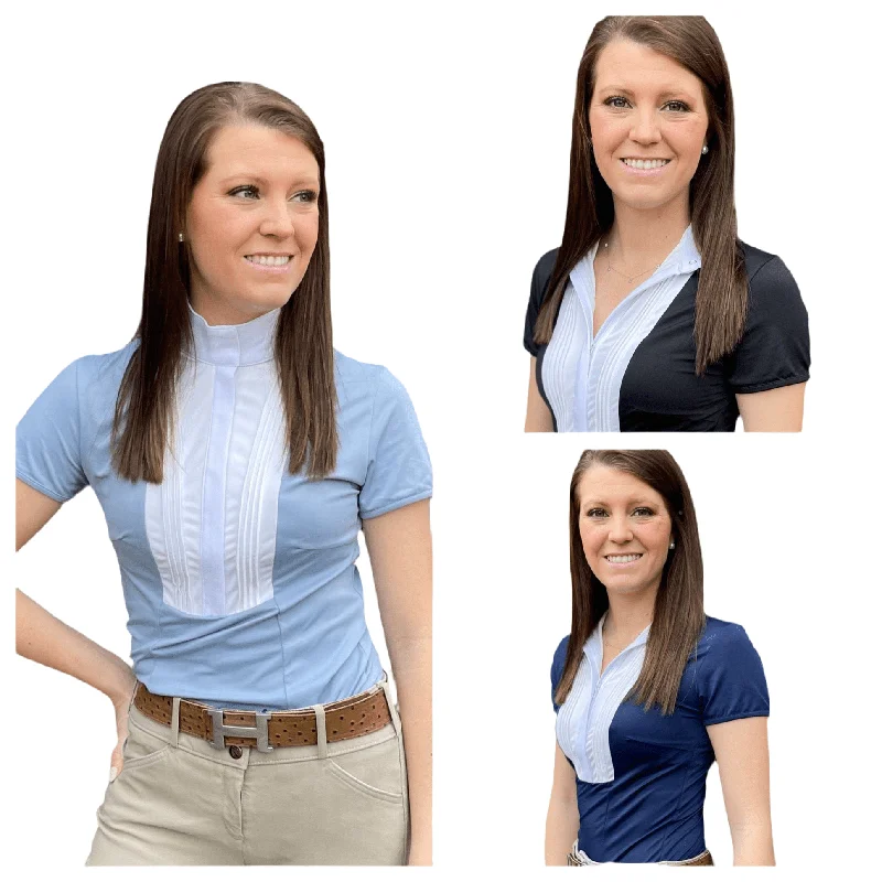Equestrian Team Apparel- Show Shirt Short Sleeve Fleece Nylon Spandex