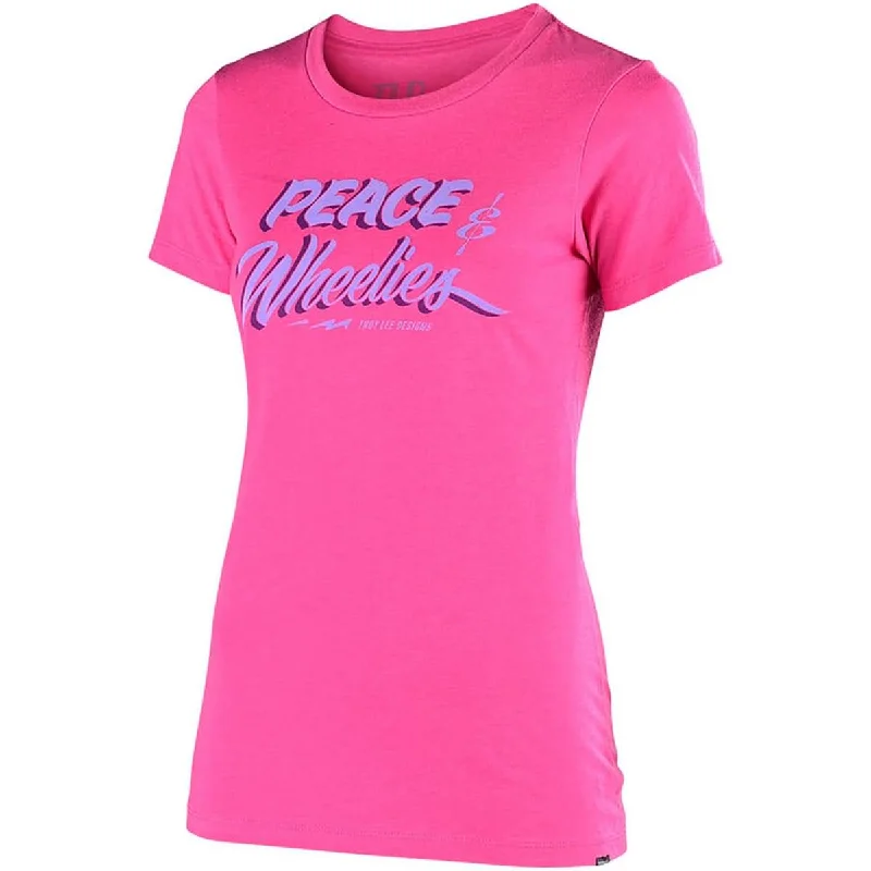 Troy Lee Designs Peace & Wheelies Women's Short-Sleeve Shirts (Brand New) Zippered Front Buttoned Front Snap Front