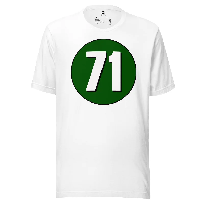 Unisex t-shirt: White on Hunter Green 71 Cozy Warm Stylish
