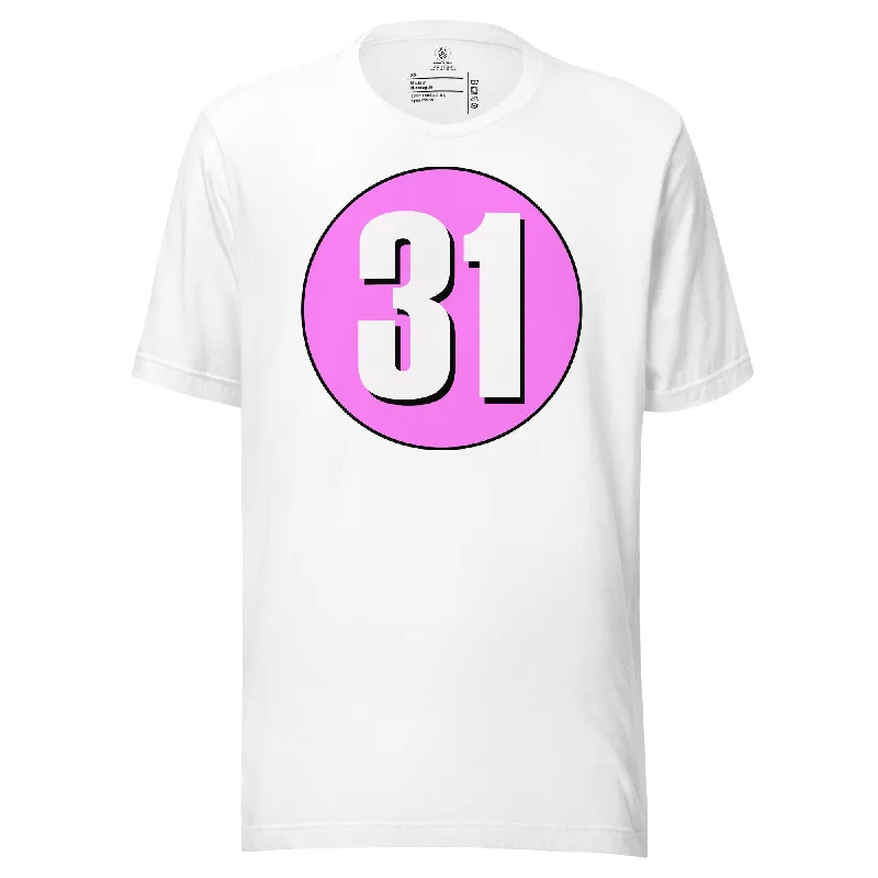 Unisex t-shirt: White on Pink 31 Terry Blend Velvet Blend Canvas Blend