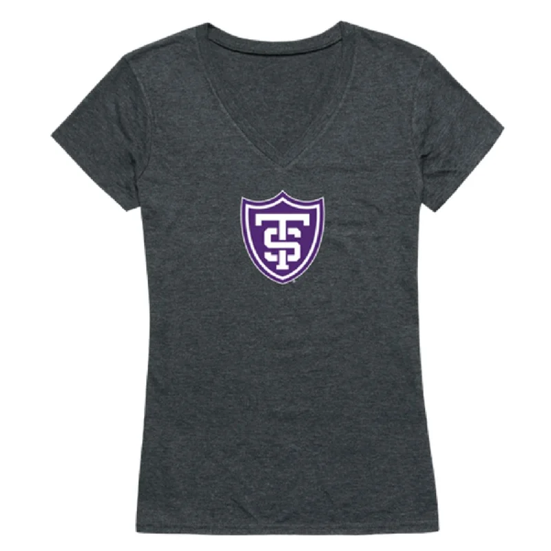 University of St. Thomas Tommies Womens Cinder T-Shirt Houndstooth Herringbone Solid