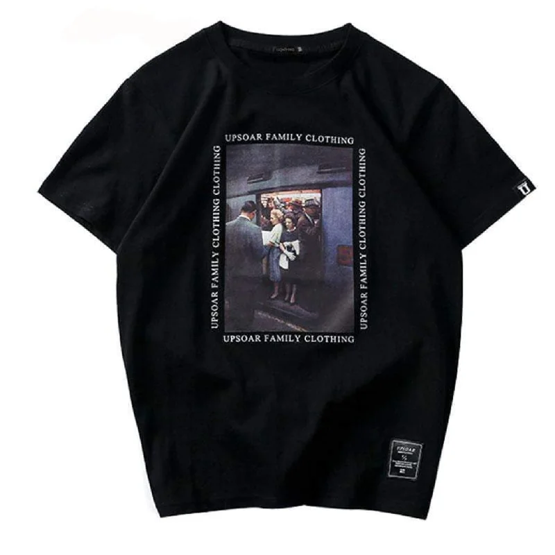 UPSOAR FAMILY PAINTING™ SubStation T-Shirt Houndstooth Herringbone Solid