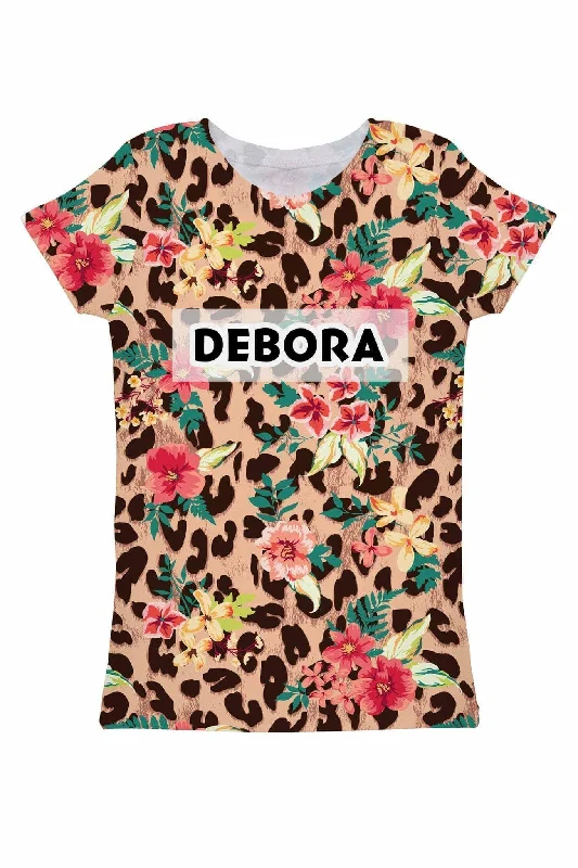 Wild & Free Customized NAME Zoe T-Shirt - Women Mesh Canvas Denim