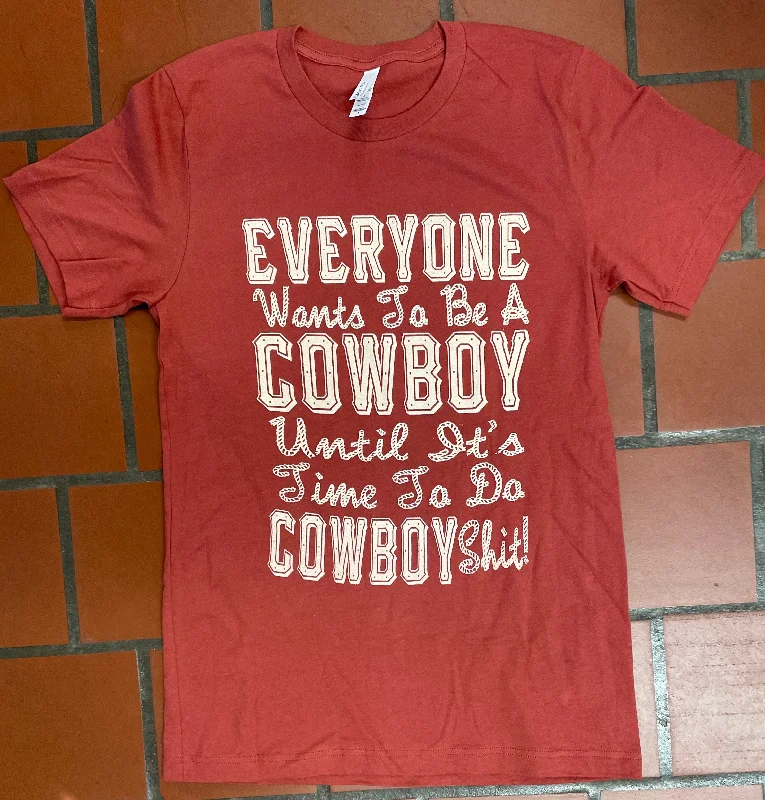 Cowboy Shit Tee Fleece Fabric Down Fabric Feather Fabric