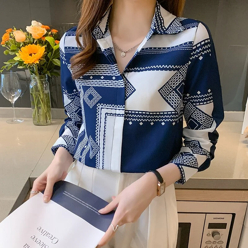 Women Shirt V-Neck T-Shirt Long Sleeve Cotton