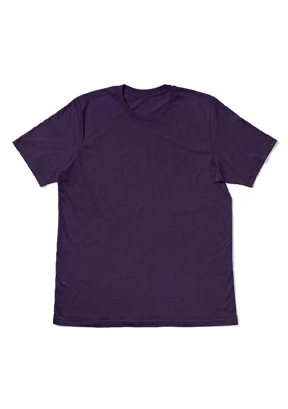 Womens Boyfriend T-Shirt Team Purple Seamless Knitted Crochet