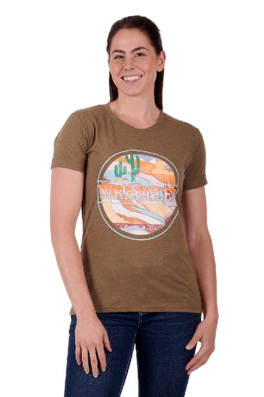 Wrangler Womens Liana SS Tee Collared Crew Neck Turtle Neck