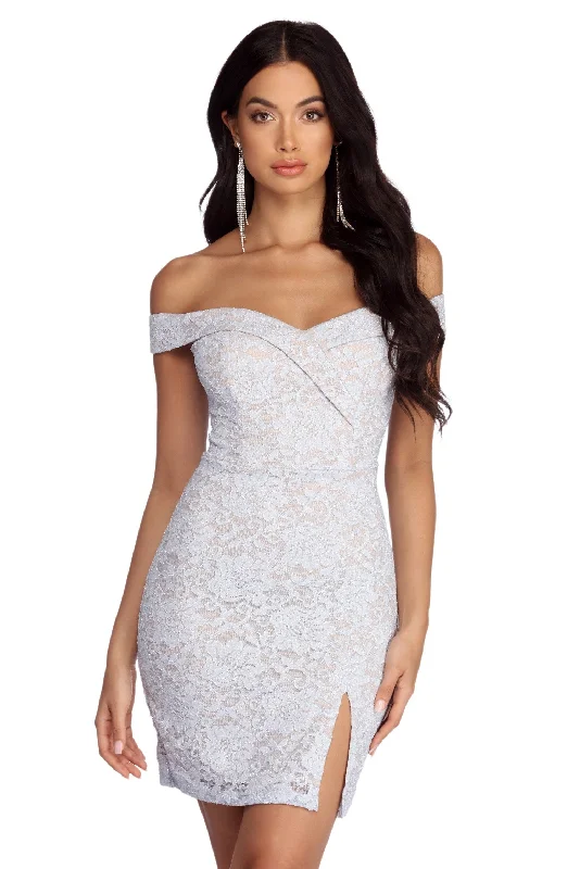 50 Shades Of Lace Mini Dress Shift Classic Vintage