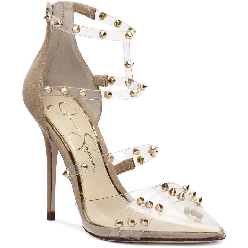 Jessica Simpson Womens Wavery Strappy Dressy Pumps Boat Neckline Classic