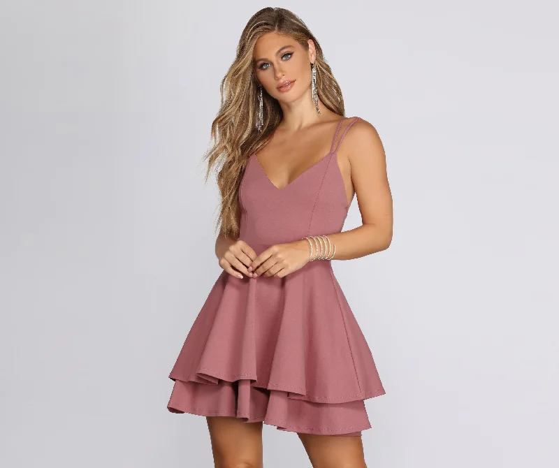 Layer Cake X-Back Skater Dress Tunics Solid Classic