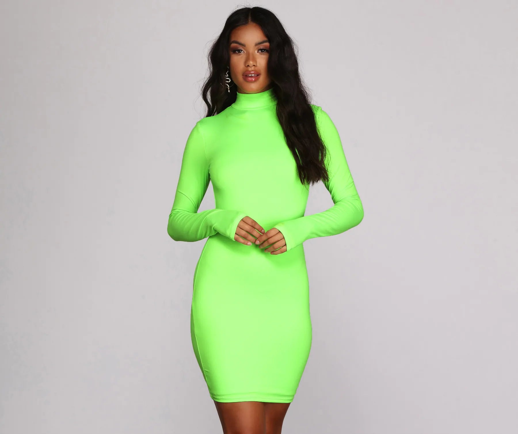 Walk The Mock Neck Mini Dress Tunics Versatile functional