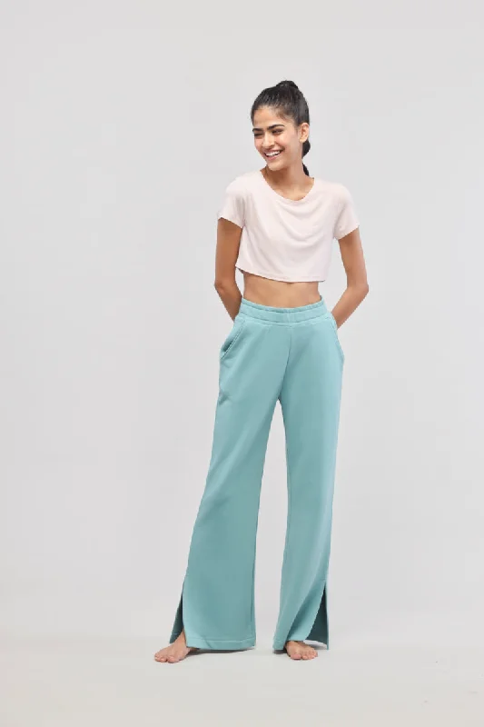 Aqua Terry Travel set with Light Pink Crop Top Plaid Crop Top Polka Dot Checkered