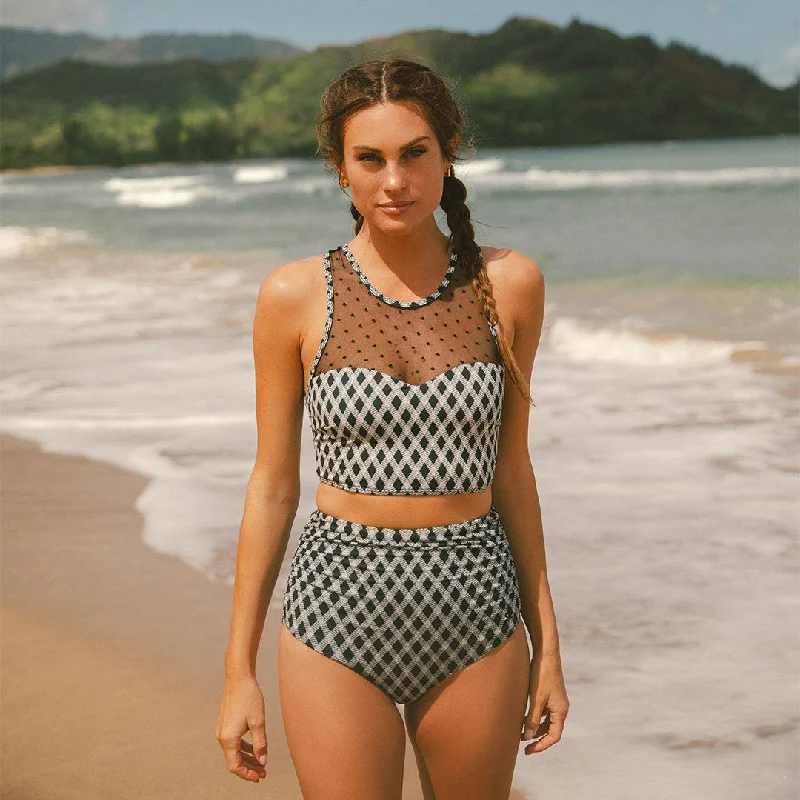 Maria Crop Top, Kona Embroidered Appliqued Beaded